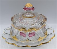 Northwood Cherry & Cable Covered Butter Dish