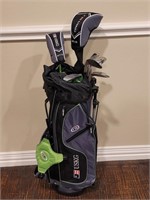USKG Youth Golf Clubs & Bag w/ Shoulder Harness &
