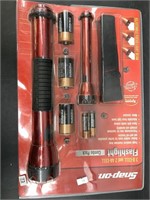Two piece Snap-On flashlight set 3 D cell and doub