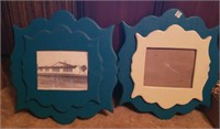 Set of 2 8x10 wood picture frames.Glass is