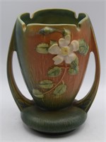 Roseville 983-7" Dbl Handled Vase - White Rose