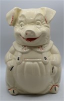 Vintage Coal Painted Pig Cookie Jar