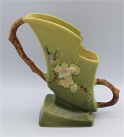 Roseville 373-7" Apple Blossom Twig Handle Vase