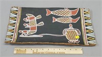 Bark Painting A Fishing Expedition; Aboriginal Art