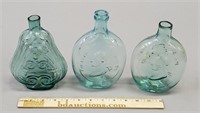 3 American Historical Glass Flasks