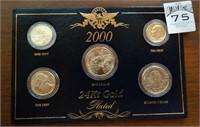 2000 US coin set 24Kt gold plated