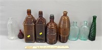 Antique Bottles Lot Collection incl Flasks