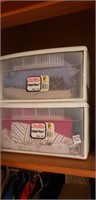 Drawer totes with clothes