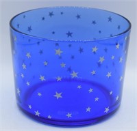 Cobalt Blue Stars Mid Century Ice Bucket
