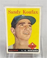 1958 Sandy Koufax Baseball Card