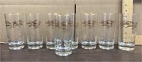 8 glass tumblers set