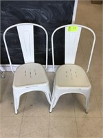 2 - Metal Chairs  17 1/2 seat