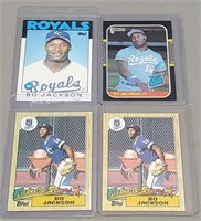 4 Bo Jackson Baseball Rookie Cards