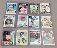 12 Vintage Star Baseball Cards