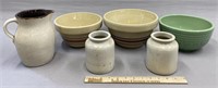 Stoneware Mixing Bowls & Pottery