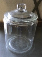 10" Glass canister jar with lid