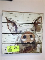 Pig Themed Wall Art 14 x 14