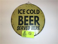 Ice Cold Beer Sign 12"R