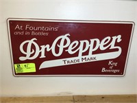 Dr. Pepper Metal Sign  24 x 12