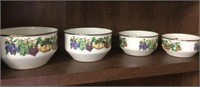 Set of 4 Vitroceramic bowls