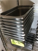 Group of 8 Total Hotel Pans (7" x 13" x 6")