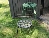 Wrought iron plant stands (2)