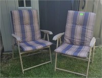 Padded lawn chairs (2)