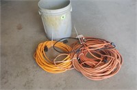 Bucket of power, extension cords