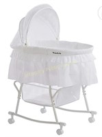 Dream On Me Lacy Portable 2-in-1 Bassinet, White