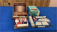 Backgammon Set, Poker Chips, Card Shuffler, Bingo