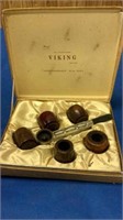 Viking pipe set, Briar Interchangeable Bowls