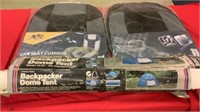 Backpacker Dome Tent 6’10”x7’10”x48”, New car