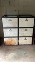 Metal locker storage drawers