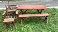 8 pc Patio table & chair set