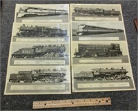 8 Train Engine specification photos c.1930