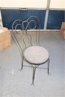 Vintage Twisted metal ice cream chair