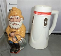 Gnome & vintage Budweiser stein