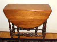 Antique Wooden Gateleg Drop Leaf Table