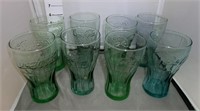 set of 8 vintage Coca-Cola glasses