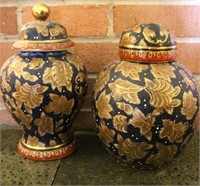 Pair of Matching Ginger Jars-12" H