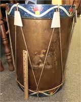 Trouvailles Inc. Military eagle drum table w/tag
