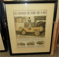 1946 Jeep ad framed