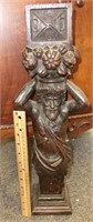 large carved wood architectural figure