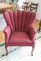 Red Upholstered Side Chair