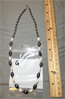G-  Beaded necklace w/fresh water Pearls