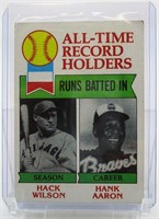 1979 Topps All Time Record Holders Hank Aaron