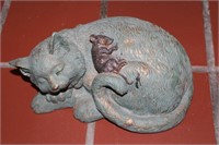 Cat & Mouse Napping Statue