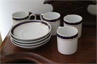 Chocolate Cups & Saucers (4 of ea)