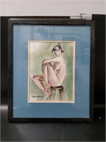 Nude Watercolor Painting Signed Roberson?