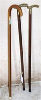 3 Clore Made Walking Canes